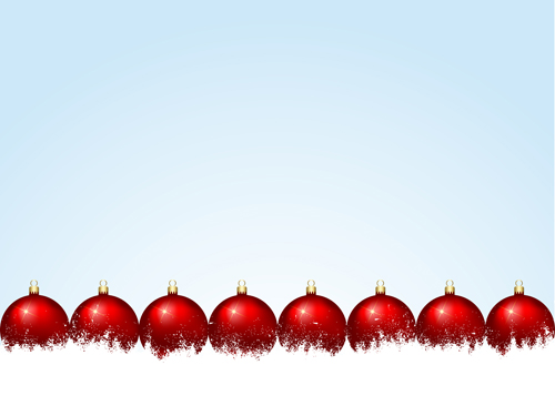 christmas baubles red vector