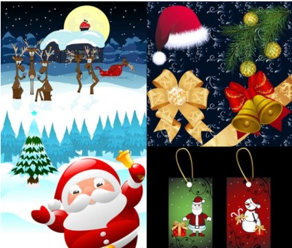 christmas ornaments vector graphic