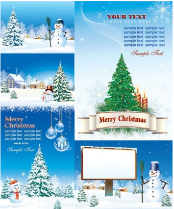 christmas snow vector material