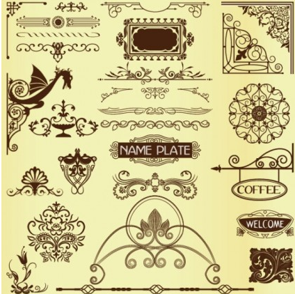 classic lace pattern 04 creative vector