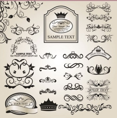 classic lace pattern 05 vector