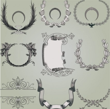 classic traditional pattern design vectors