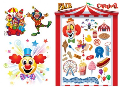 clowns carnival vector