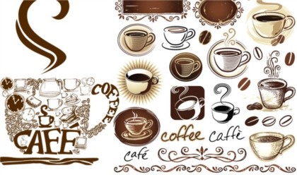 coffee design elements vector graphics