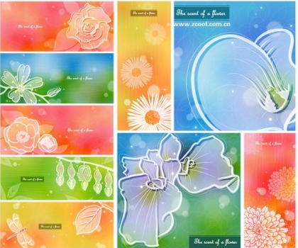 color soft floral background Illustration vector