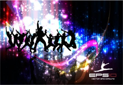 colorful background dance vector