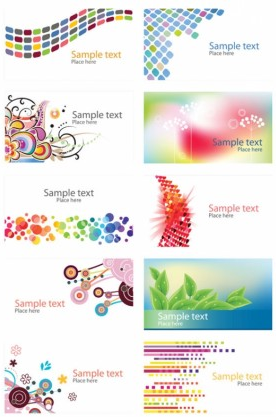 colorful cards vector