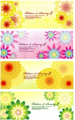 colorful flowers background Illustration vector