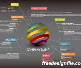 company overview business template vector 01