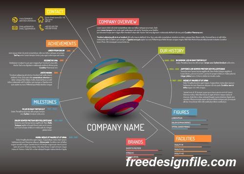 company overview business template vector 01