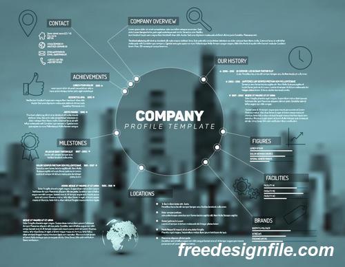 company profile business template vector 02