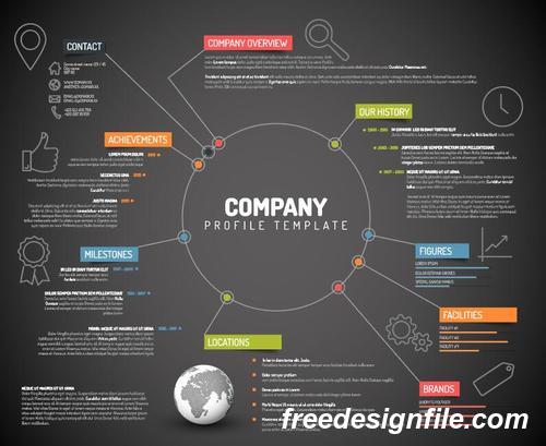 company profile business template vector 03
