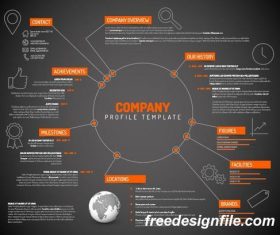 company profile business template vector 04