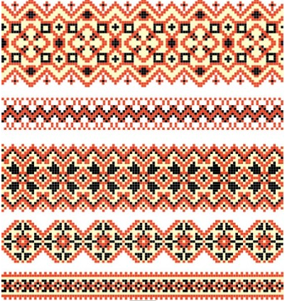 cross stitch patterns 03 vector