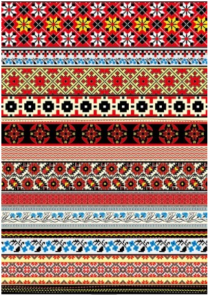 cross stitch patterns 06 vector