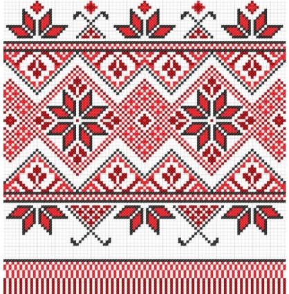 cross stitch patterns 10 vector