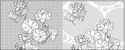 drawing flowers vector