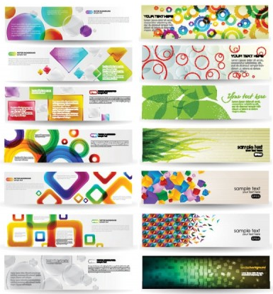 dynamic colorful banner vector
