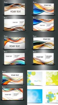 dynamic flow line business card template design vectors