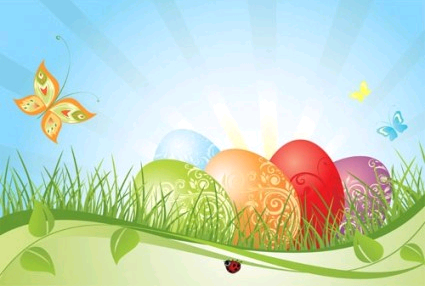 easter background 02 vector material