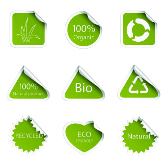 eco tags vector graphic
