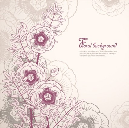 elegant floral background 02 vectors graphic