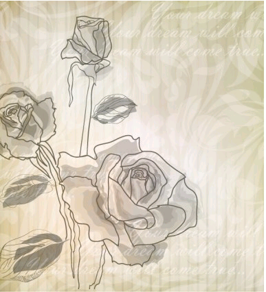 elegant rose pattern background 04 vector