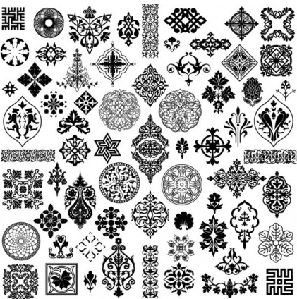 exquisite classic traditional pattern vectors graphic