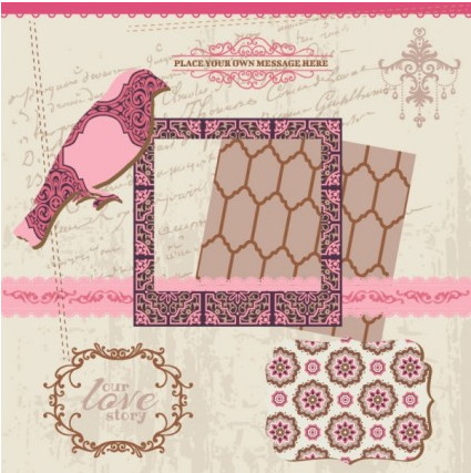 Exquisite lace greeting card vector