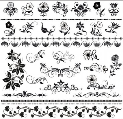 exquisite lace pattern 03 vector design free download