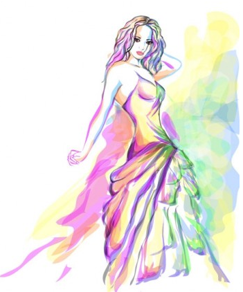 fashion beauty illustrator 03 vectors graphics