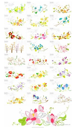 floral pattern vectors material