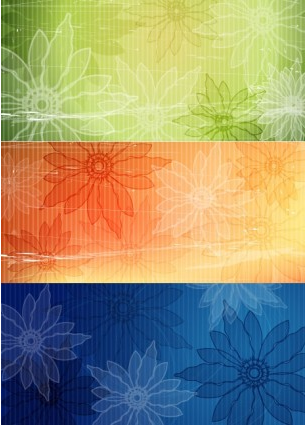 flower background 22 vectors material