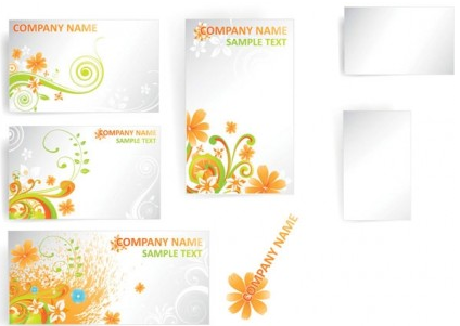 flower card template pattern vector graphics