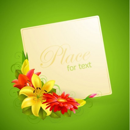 flower greeting cards 02 set vector