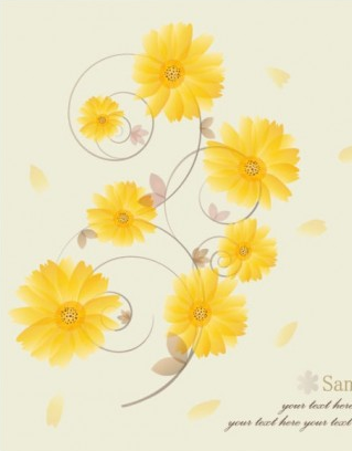 flowers background 04 set vector