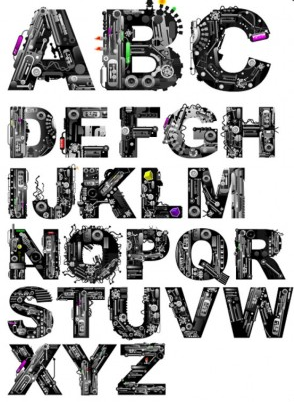 font design series vector