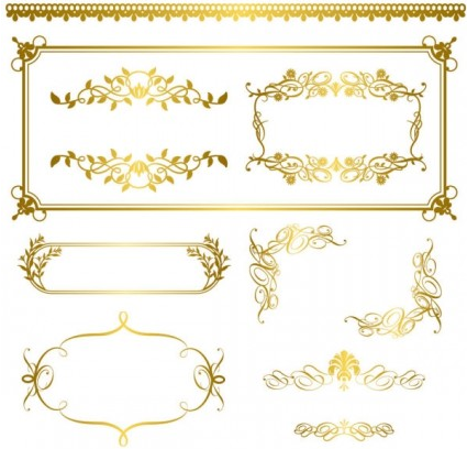 gold lace pattern 05 creative vector