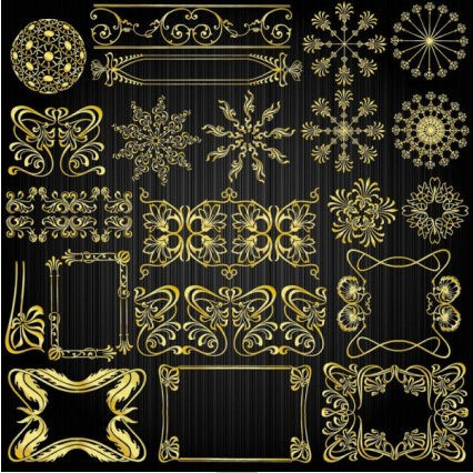 gold pattern 01 vector