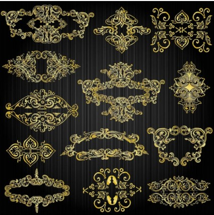 gold pattern 03 vector