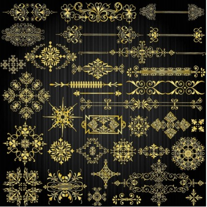 gold pattern 04 vector graphic