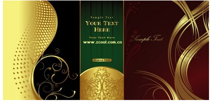 gorgeous gold pattern vector material