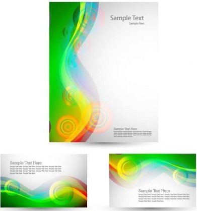 green card template 03 vectors material