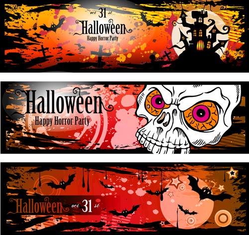 halloween banner vector