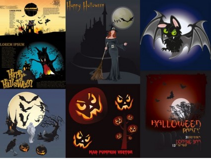 halloween theme vector graphics