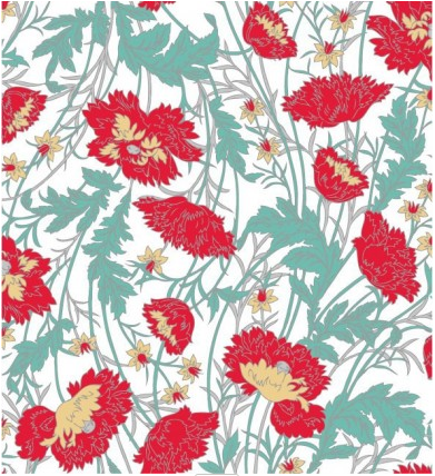 handpainted flower pattern background vector