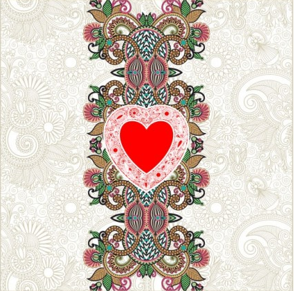 heartshaped valentines card 03 vectors