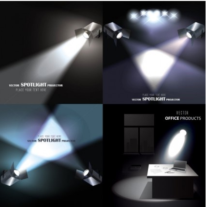 light projector design vector