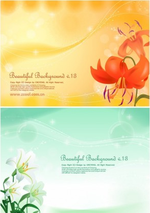 lilies background vector