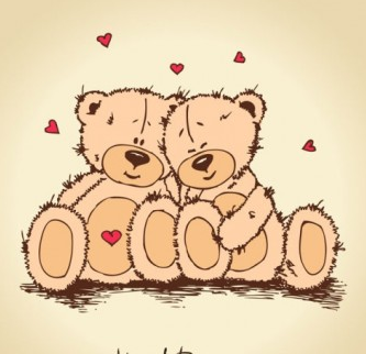 love teddy bears background 02 vector